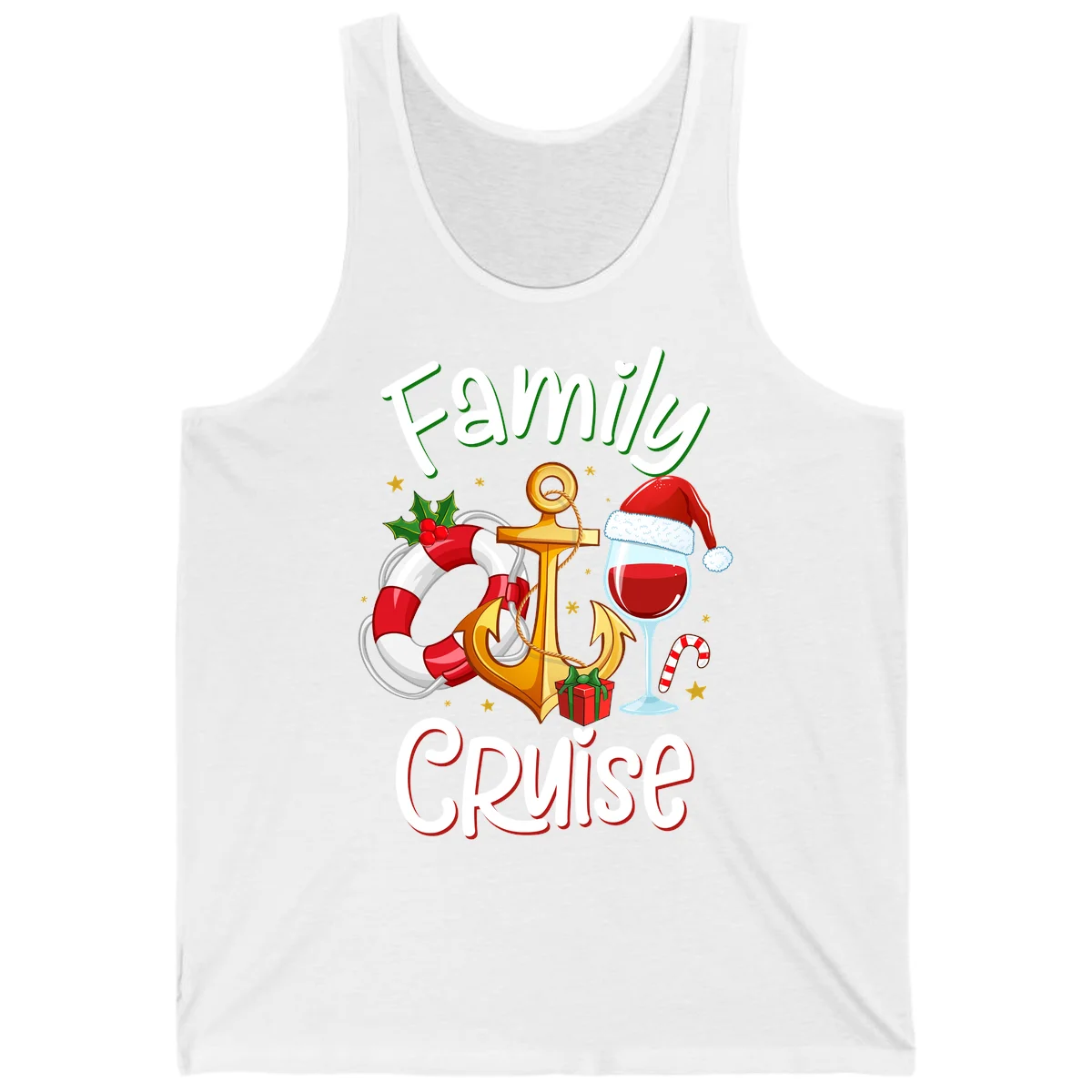 Family Cruise Nautical Holiday Tank in White