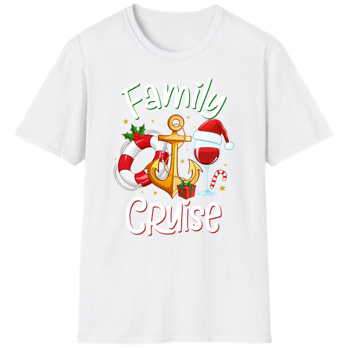 Family Cruise Nautical Holiday T-Shirt in White