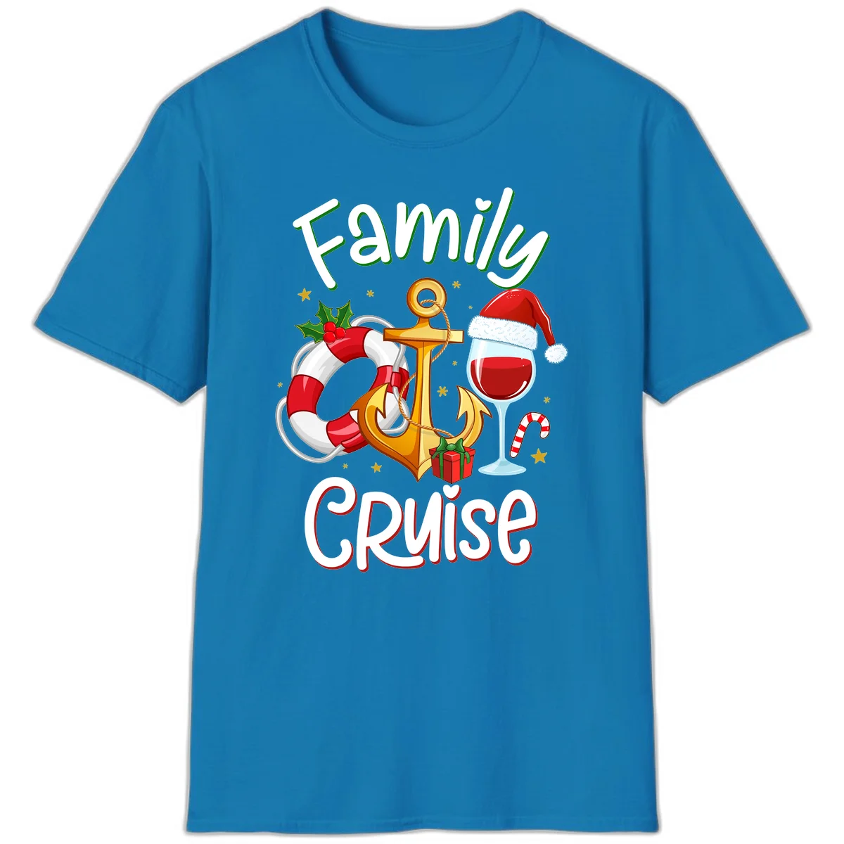 Family Cruise Nautical Holiday T-Shirt in Sapphire