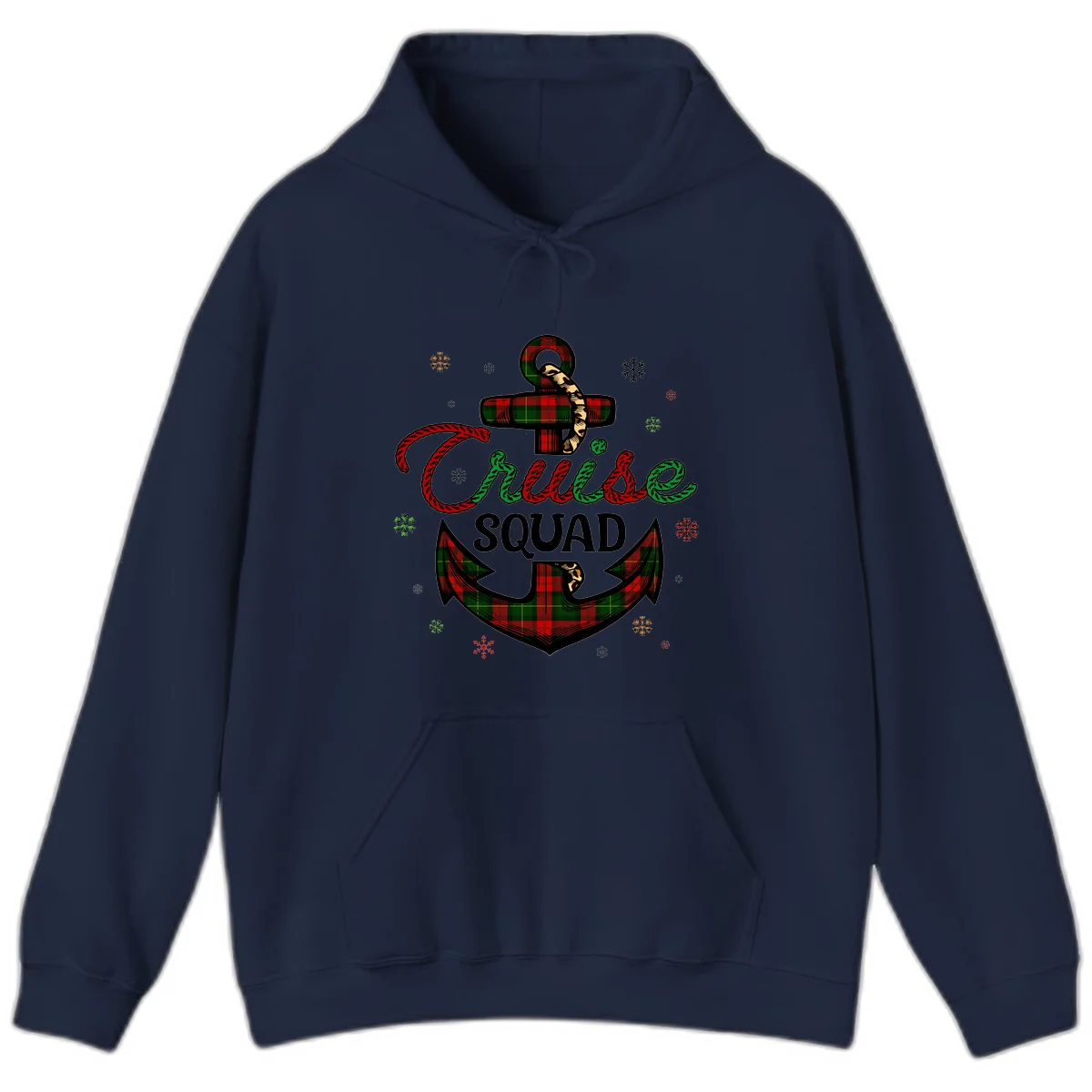 Cruise Squad Anchor Holiday Hoodie in Navy