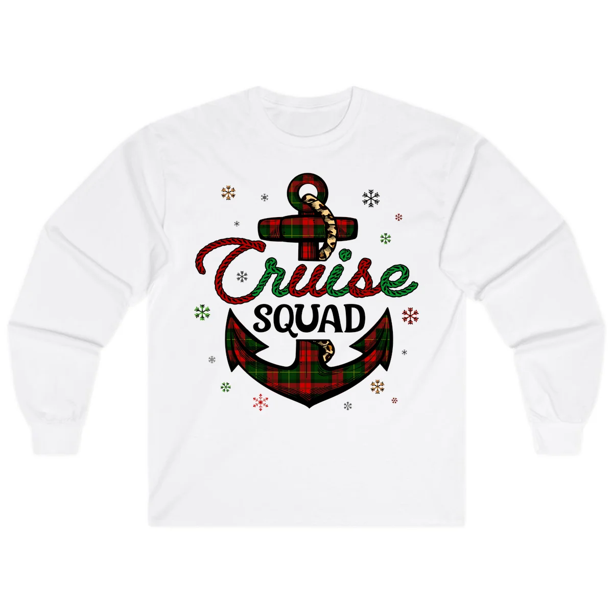Cruise Squad Anchor Holiday Long Sleeve in White