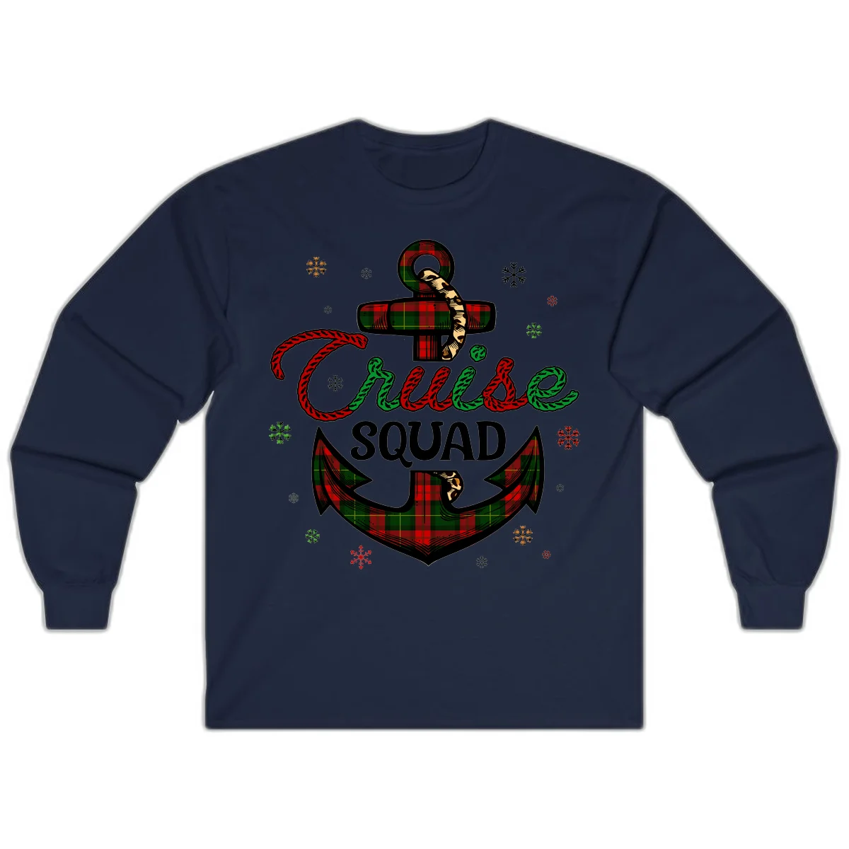 Cruise Squad Anchor Holiday Long Sleeve in Navy