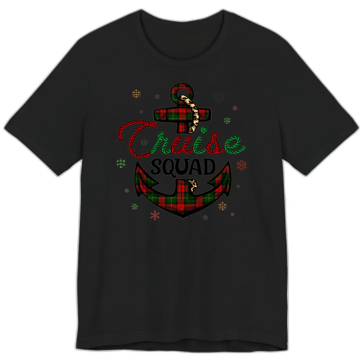 Cruise Squad Anchor Holiday Premium T-Shirt in Black
