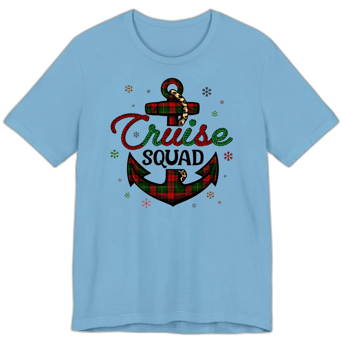 Cruise Squad Anchor Holiday Premium T-Shirt in Ocean Blue