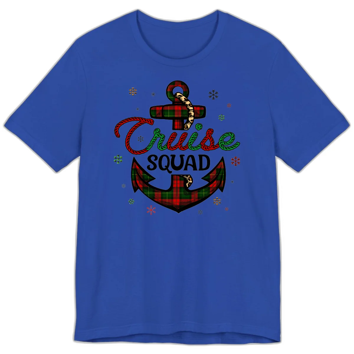 Cruise Squad Anchor Holiday Premium T-Shirt in True Royal