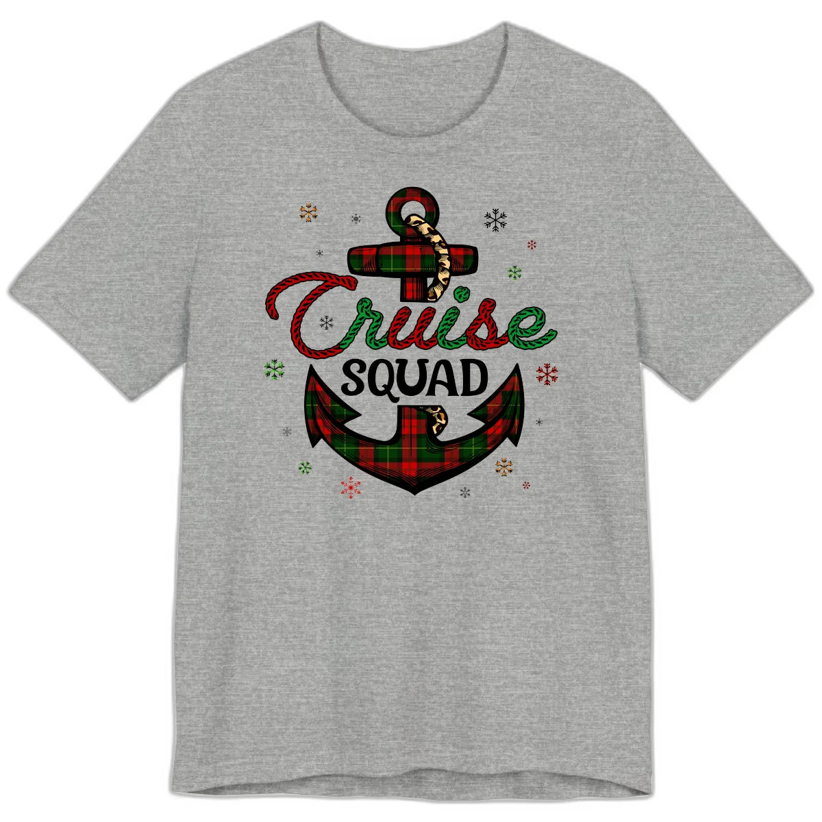 Cruise Squad Anchor Holiday Premium T-Shirt in Athletic Heather