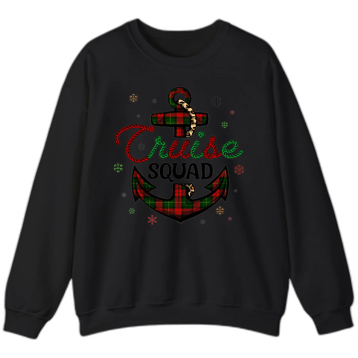 Cruise Squad Anchor Holiday Sweatshirt in Black