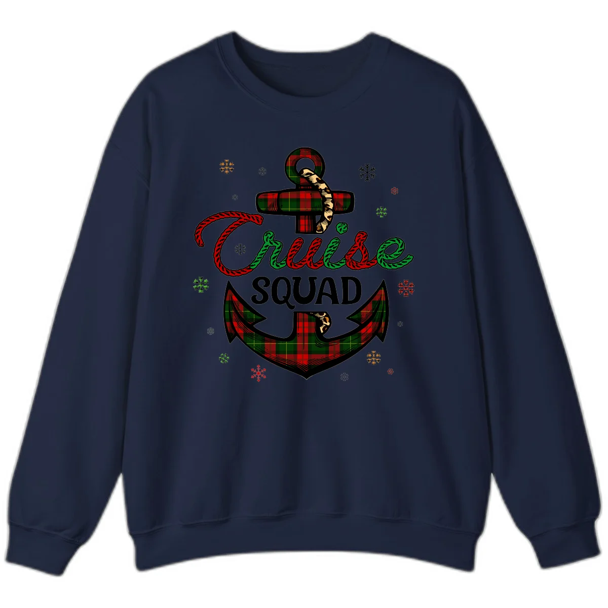 Cruise Squad Anchor Holiday Sweatshirt in Navy