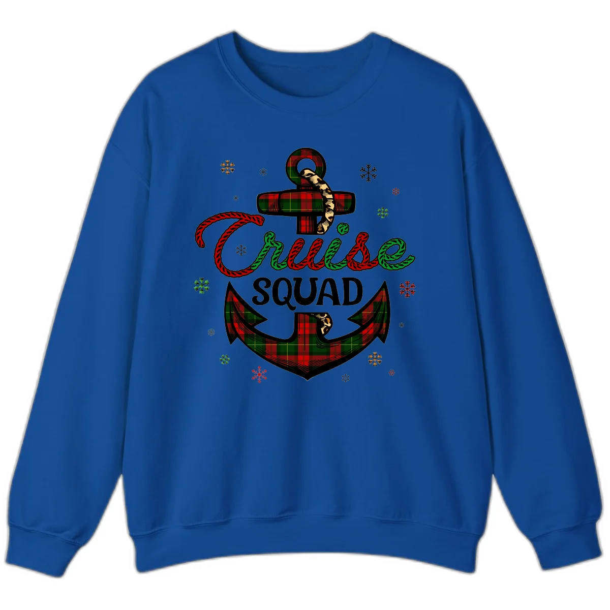 Cruise Squad Anchor Holiday Sweatshirt in Royal