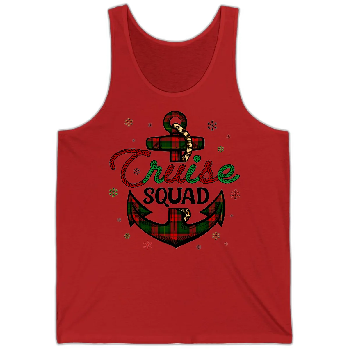 Cruise Squad Anchor Holiday Tank in Red