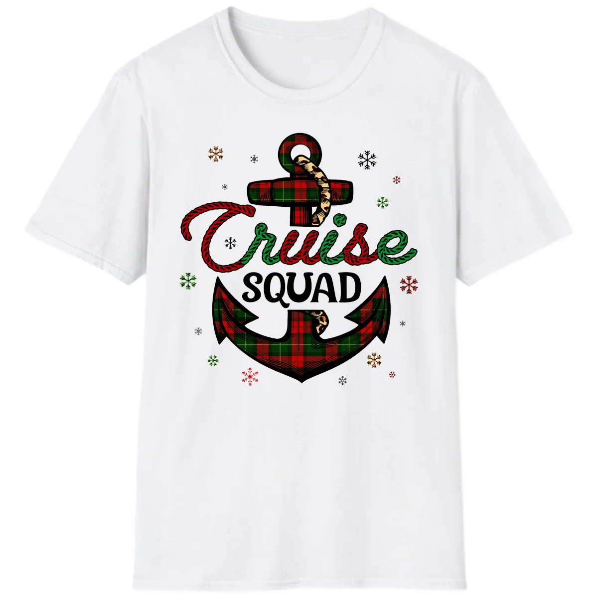 Cruise Squad Anchor Holiday T-Shirt in White