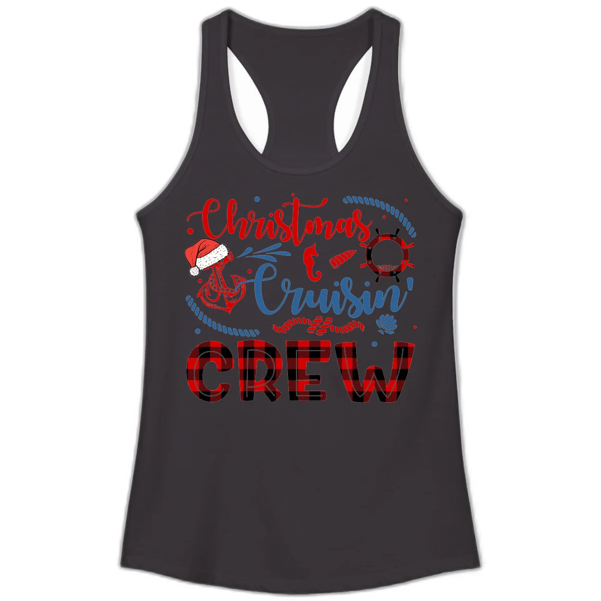 Christmas Cruisin' Cousin Crew Ladies Tank in Black