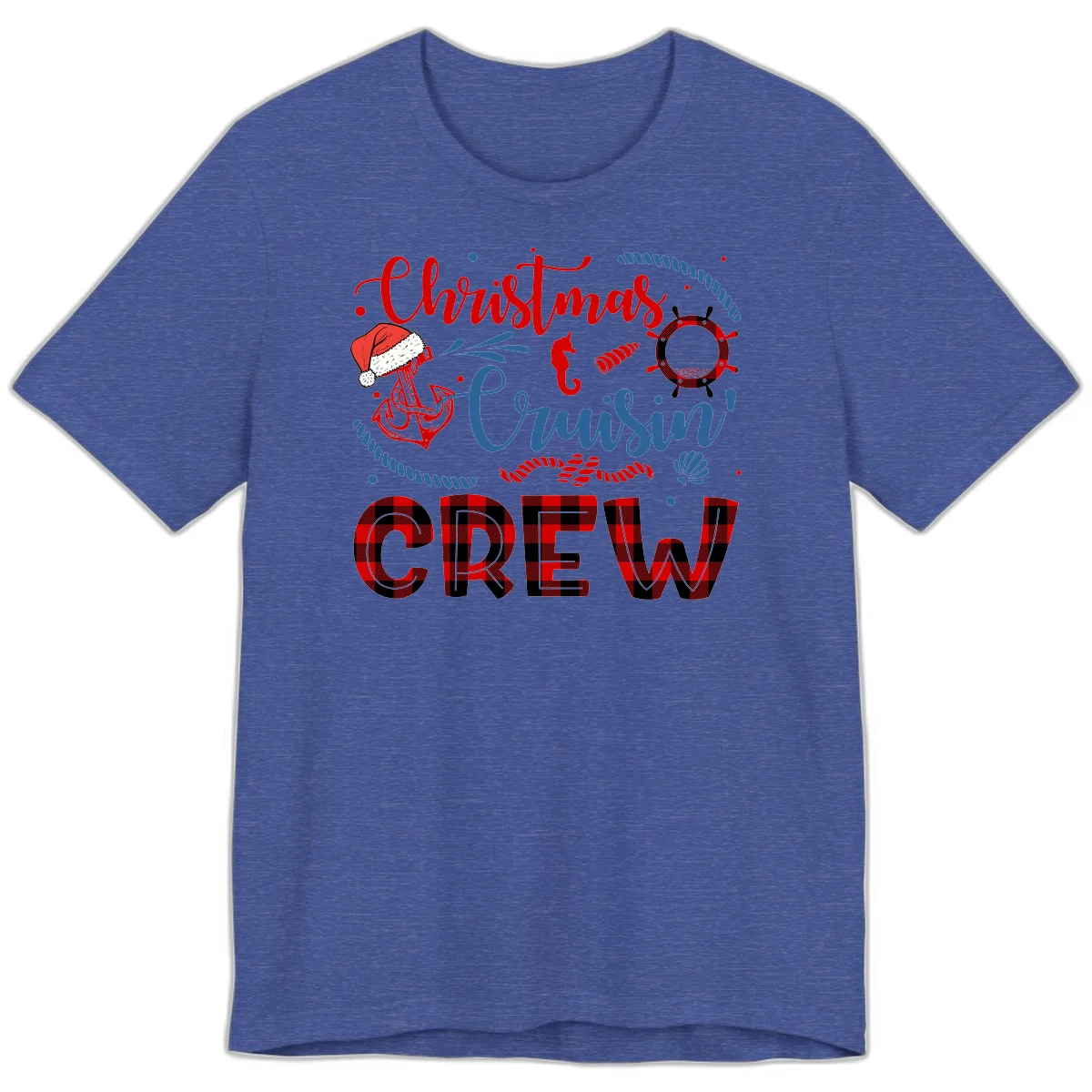 Christmas Cruisin' Cousin Crew Premium T-Shirt in Heather True Royal