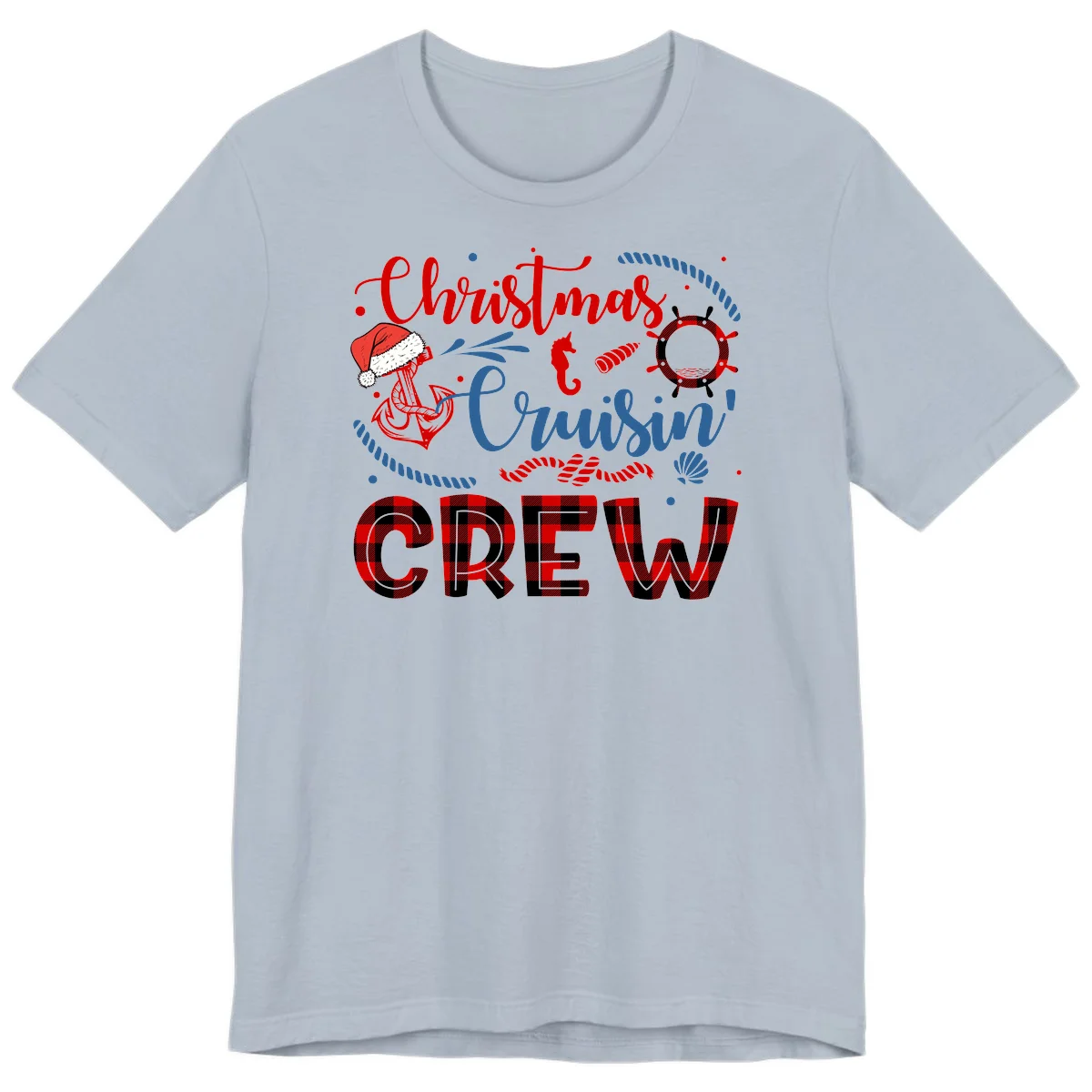 Christmas Cruisin' Cousin Crew Premium T-Shirt in Light Blue