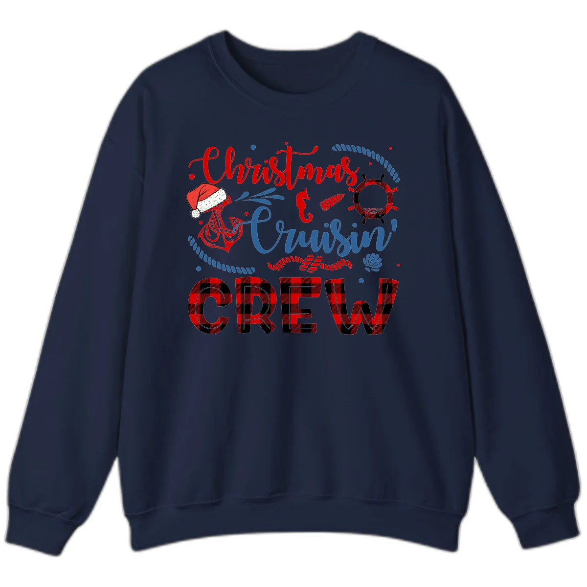 Christmas Cruisin' Cousin Crew Sweatshirt in Navy