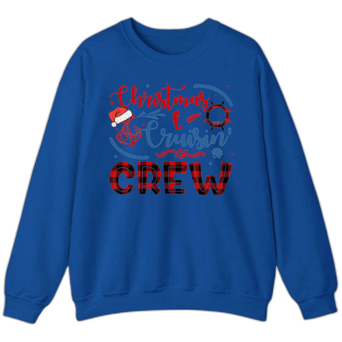 Christmas Cruisin' Cousin Crew Sweatshirt in Royal