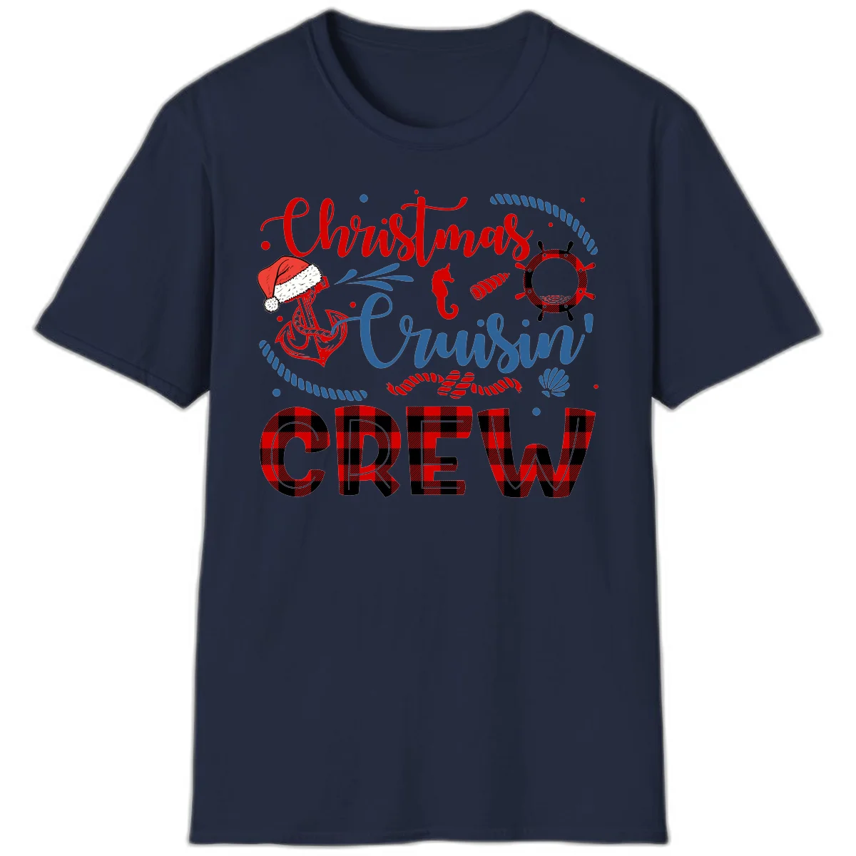 Christmas Cruisin' Cousin Crew T-Shirt in Navy