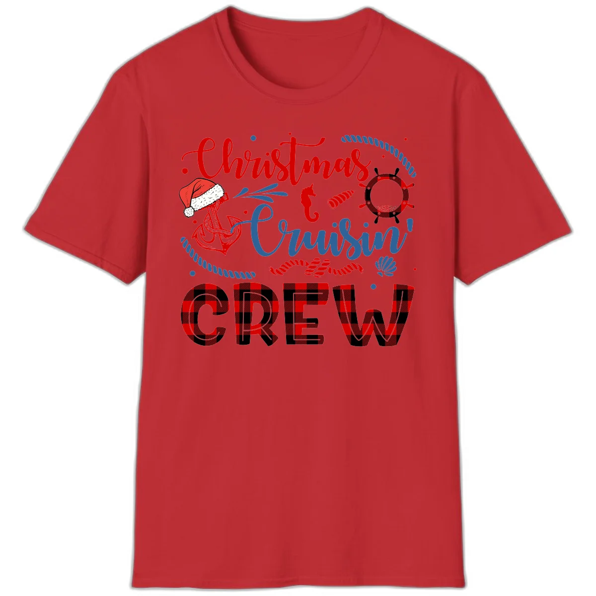 Christmas Cruisin' Cousin Crew T-Shirt in Red