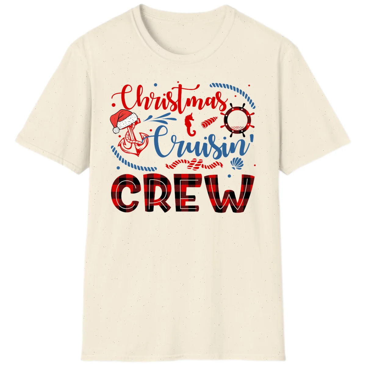 Christmas Cruisin' Cousin Crew T-Shirt in Natural