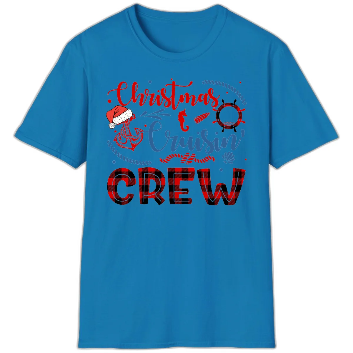Christmas Cruisin' Cousin Crew T-Shirt in Sapphire