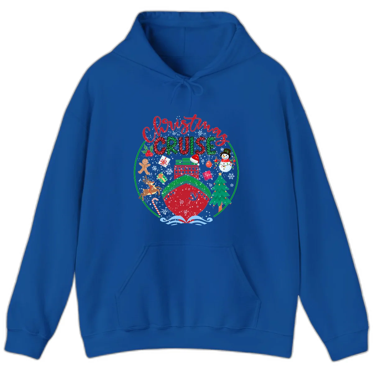 Cruising Cheer Holiday Christmas Cruise Hoodie in Royal