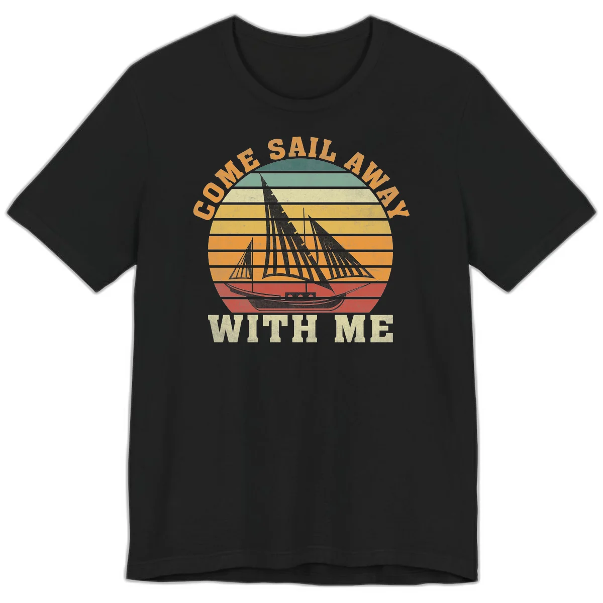 Come Sail Away With Me Premium Cruise Tee in Black