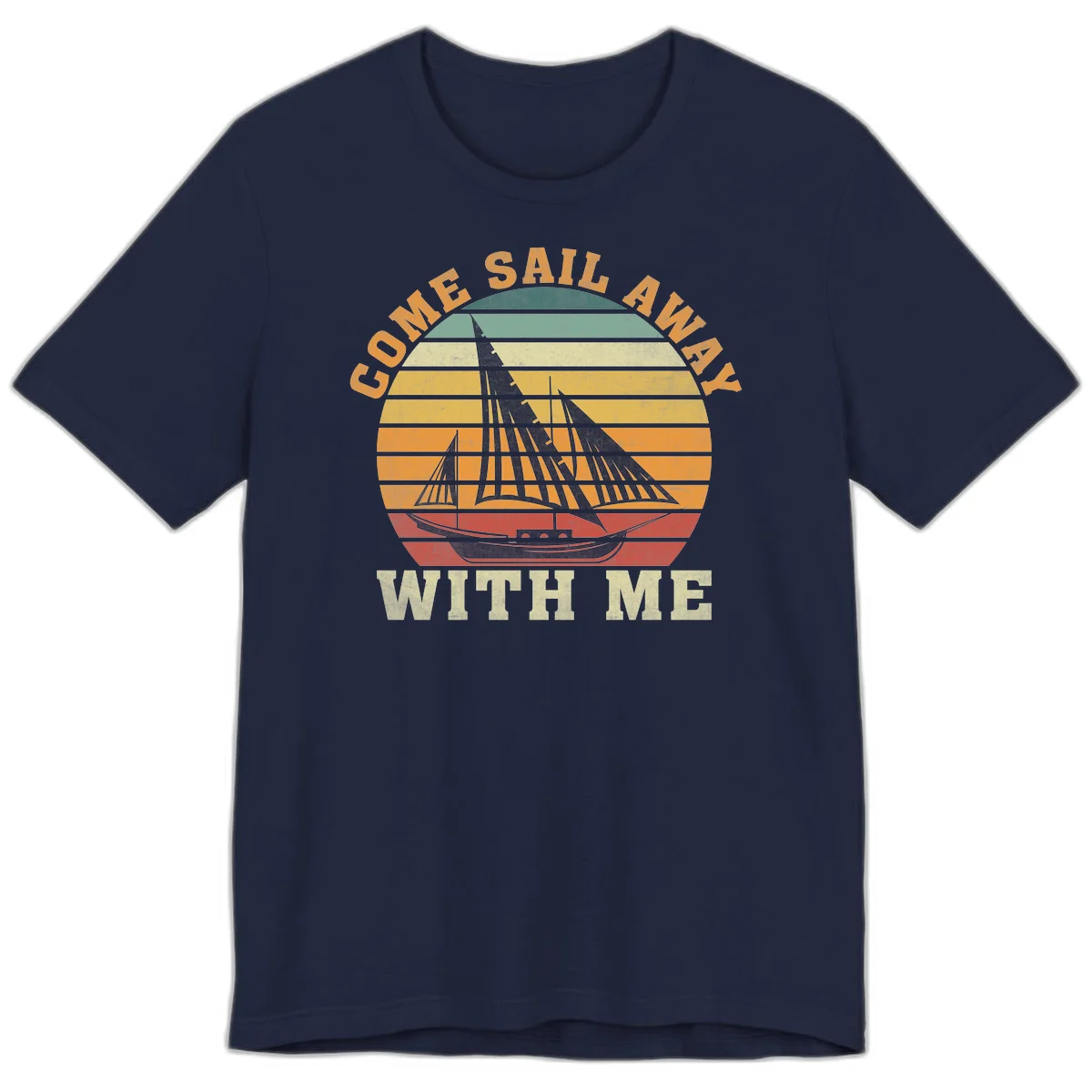 Come Sail Away With Me Premium Cruise Tee in Navy