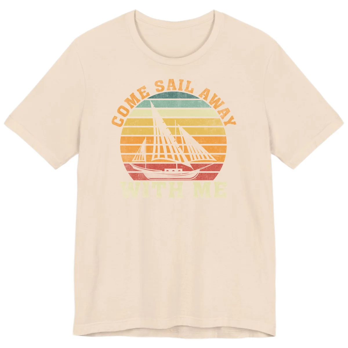 Come Sail Away With Me Premium Cruise Tee in Soft Cream