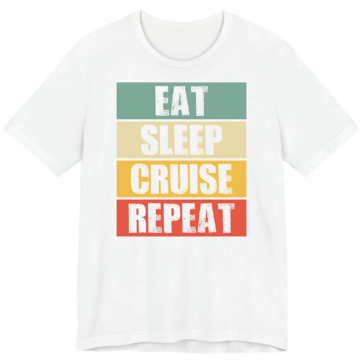Eat Sleep Cruise Repeat Vacation Premium T-Shirt in White