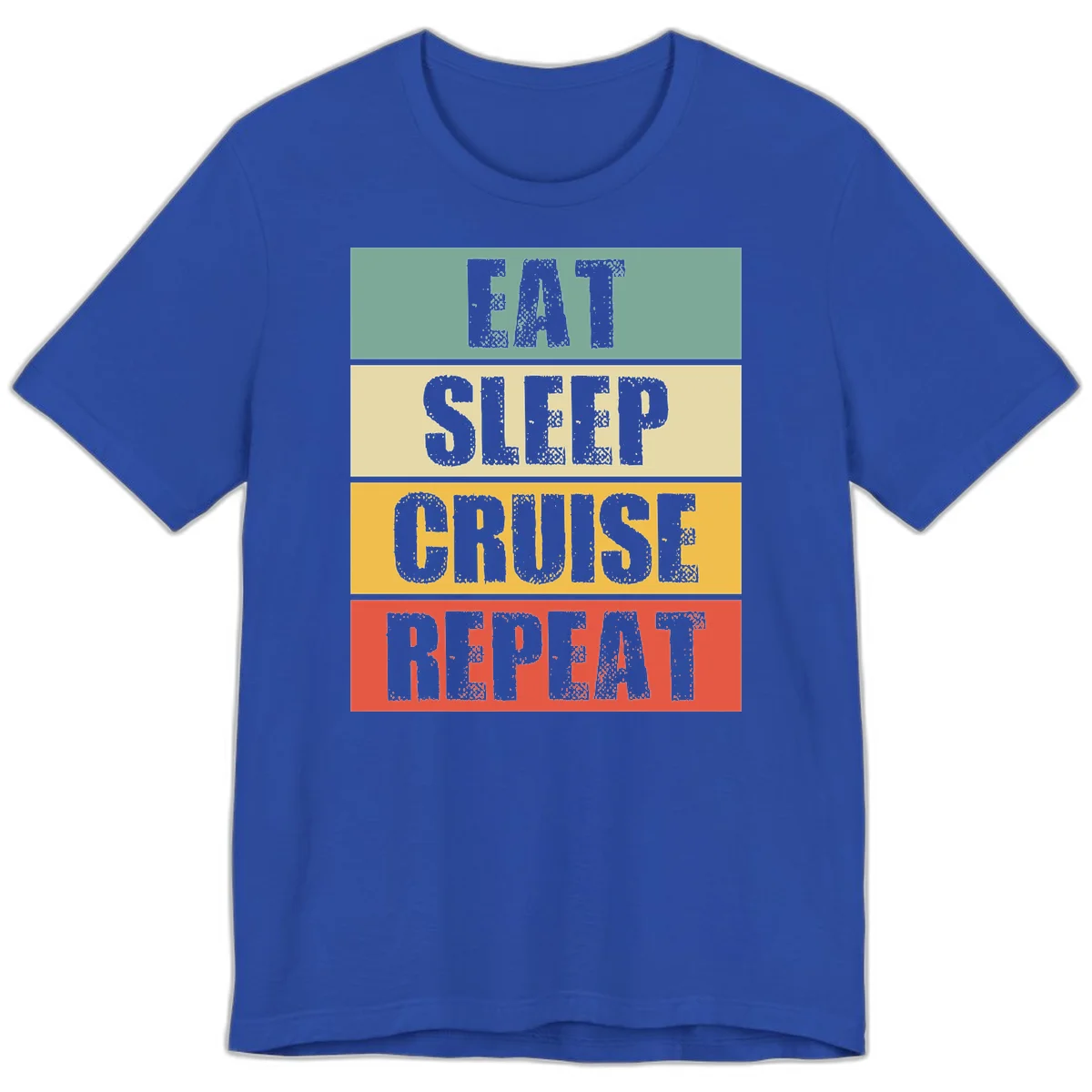 Eat Sleep Cruise Repeat Vacation Premium T-Shirt in True Royal