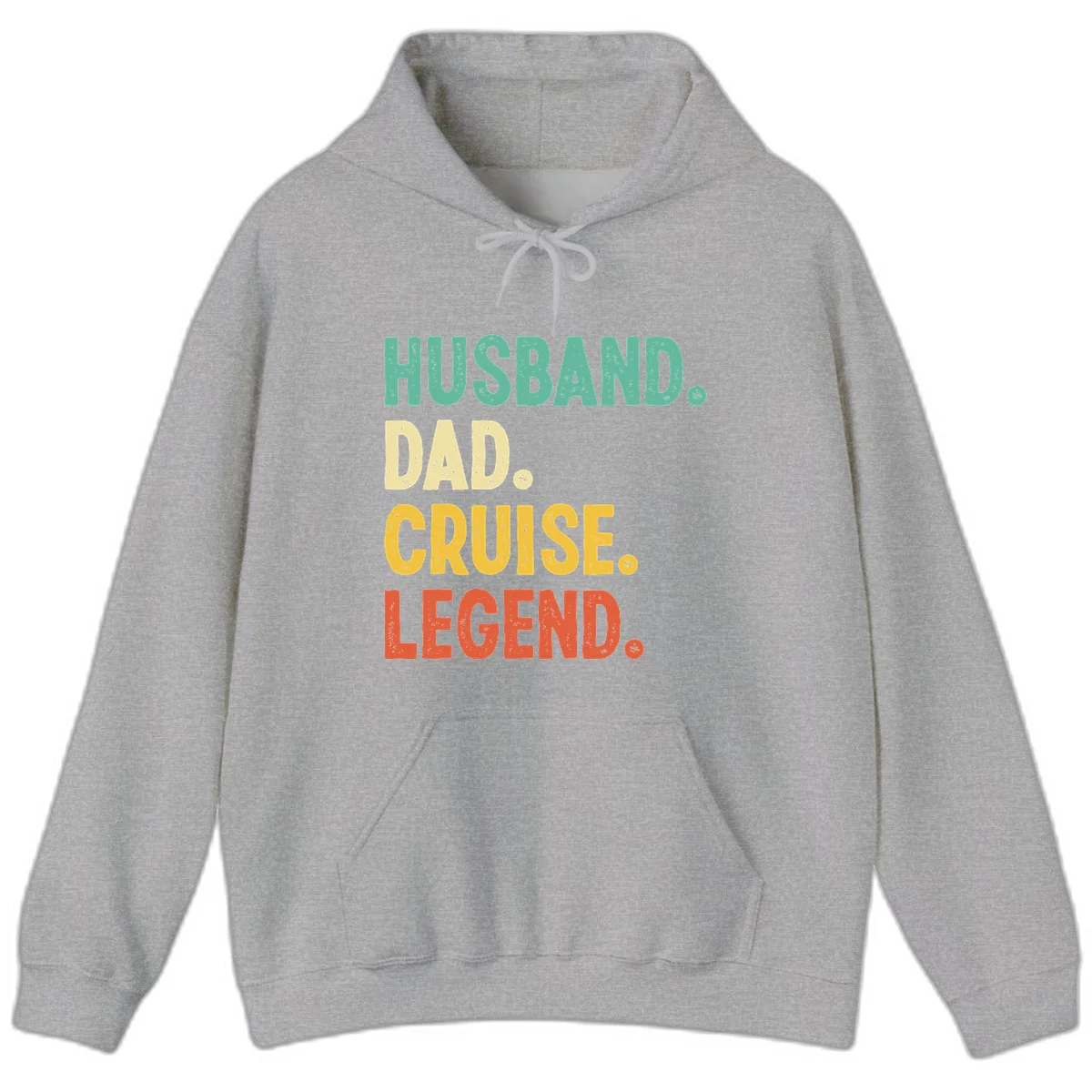 Husband Dad Cruise Legend Hoodie in Sport Grey