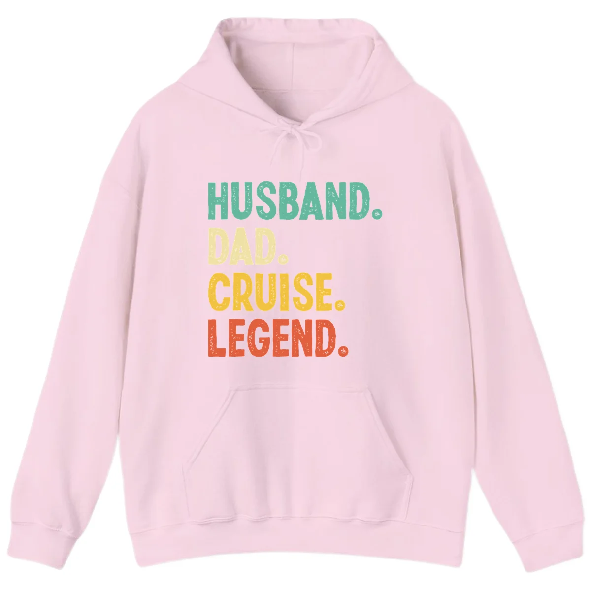 Husband Dad Cruise Legend Hoodie in Light Pink