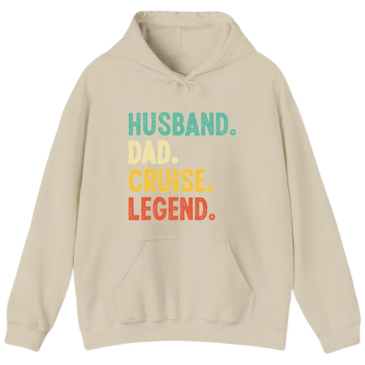 Husband Dad Cruise Legend Hoodie in Sand
