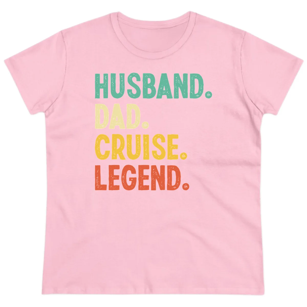 Husband Dad Cruise Legend Ladies Tee in Light Pink
