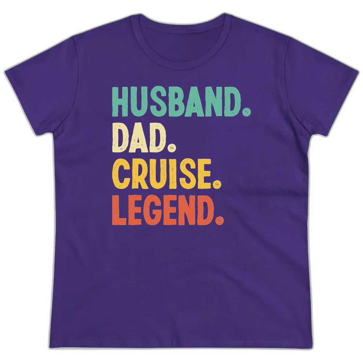 Husband Dad Cruise Legend Ladies Tee in Purple