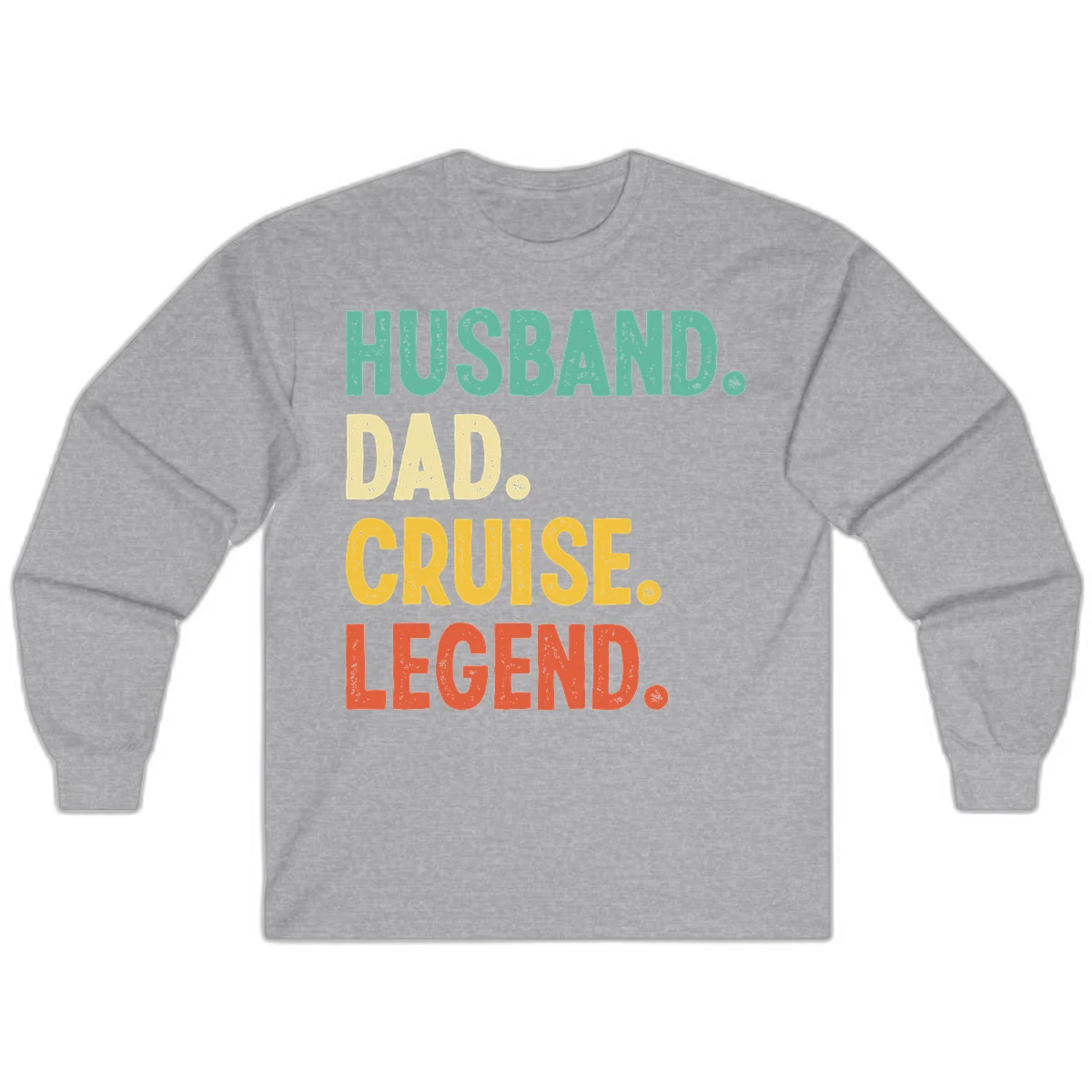 Husband Dad Cruise Legend Long Sleeve in Sport Grey