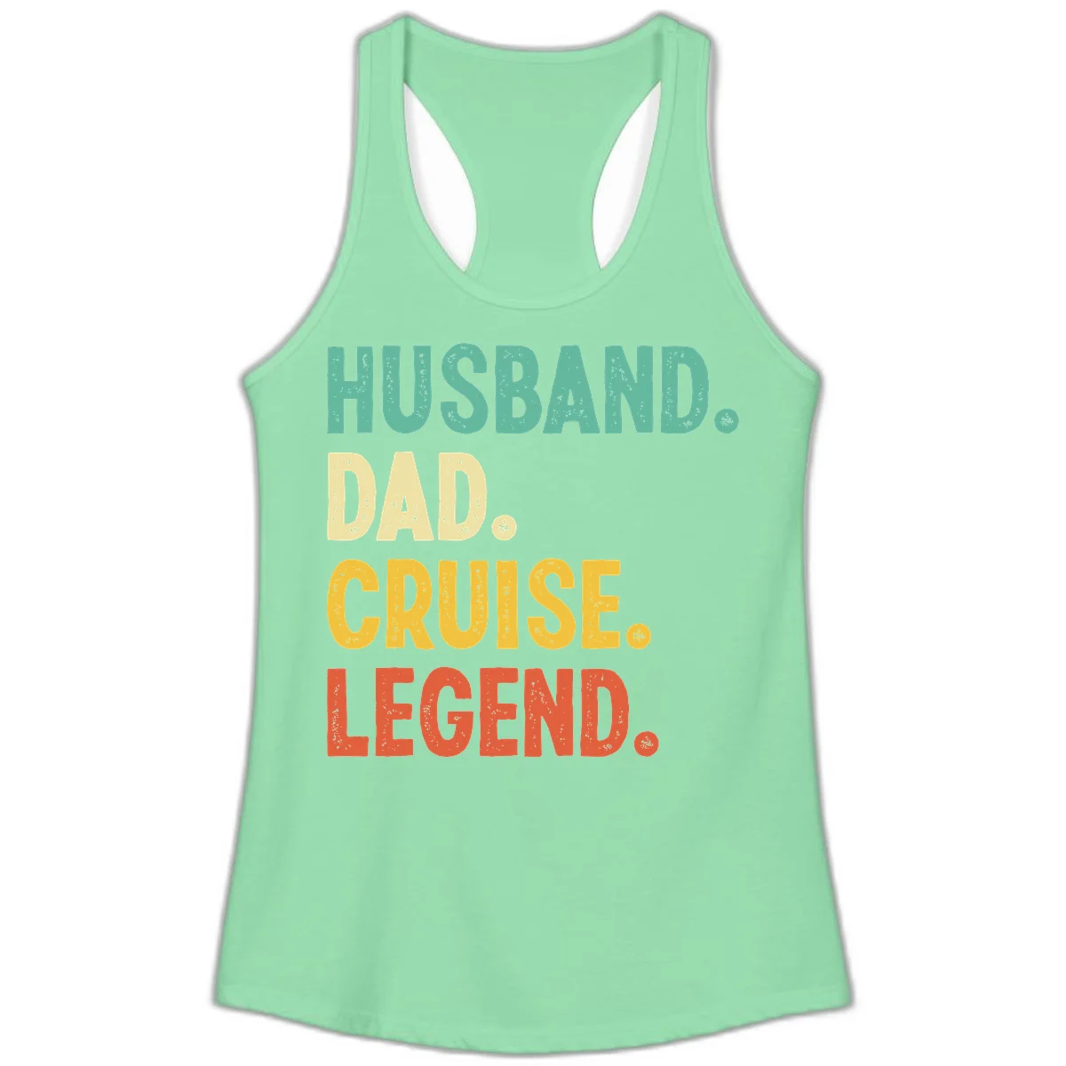 Husband Dad Cruise Legend Ladies Tank in Solid Mint