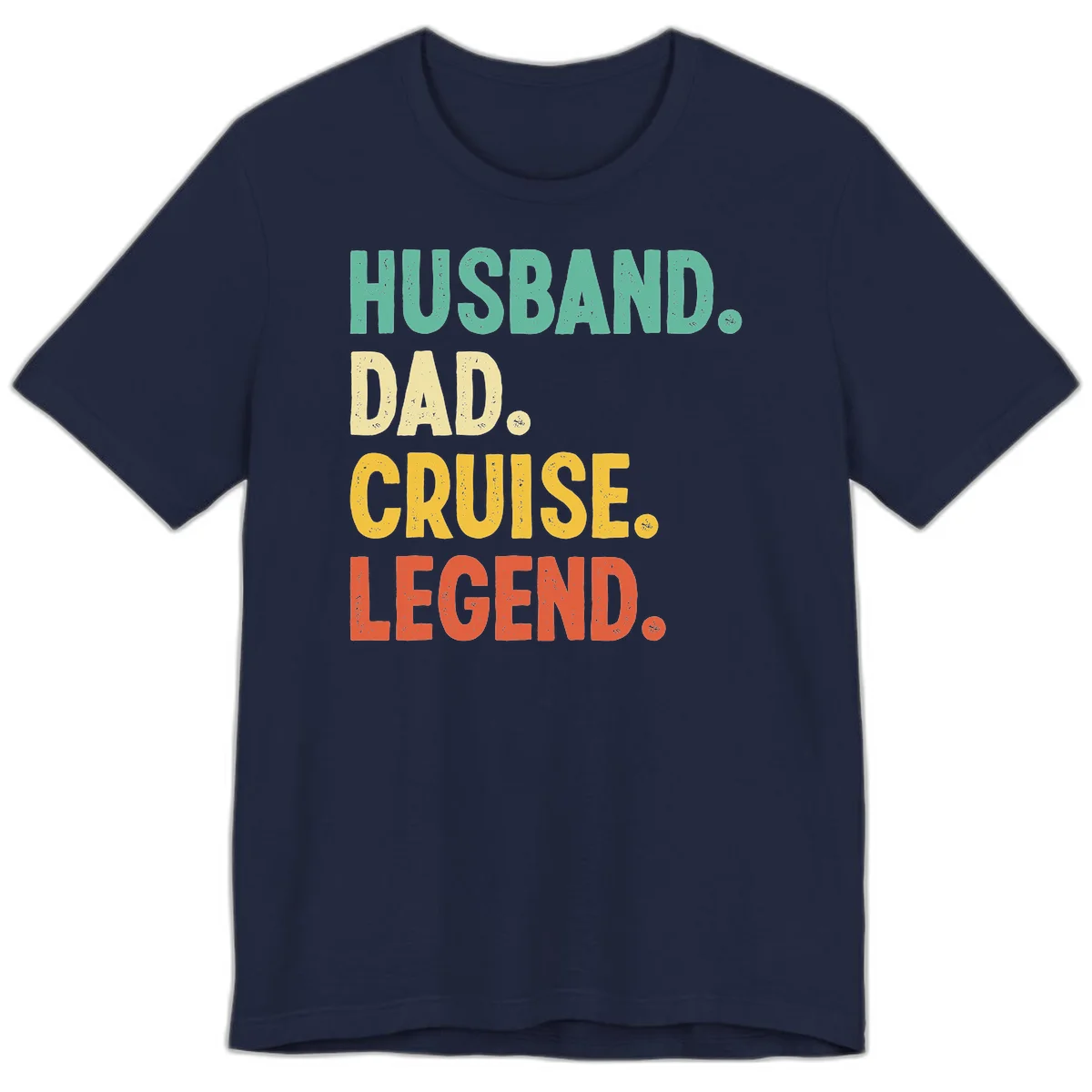 Husband Dad Cruise Legend Premium T-Shirt in Navy