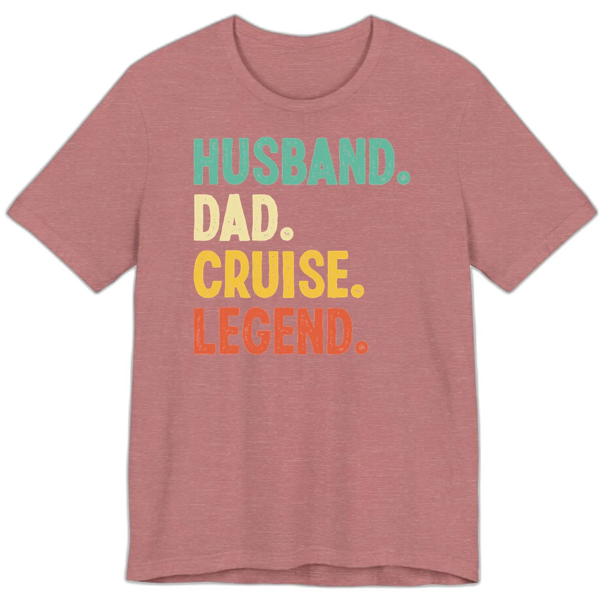 Husband Dad Cruise Legend Premium T-Shirt in Heather Mauve