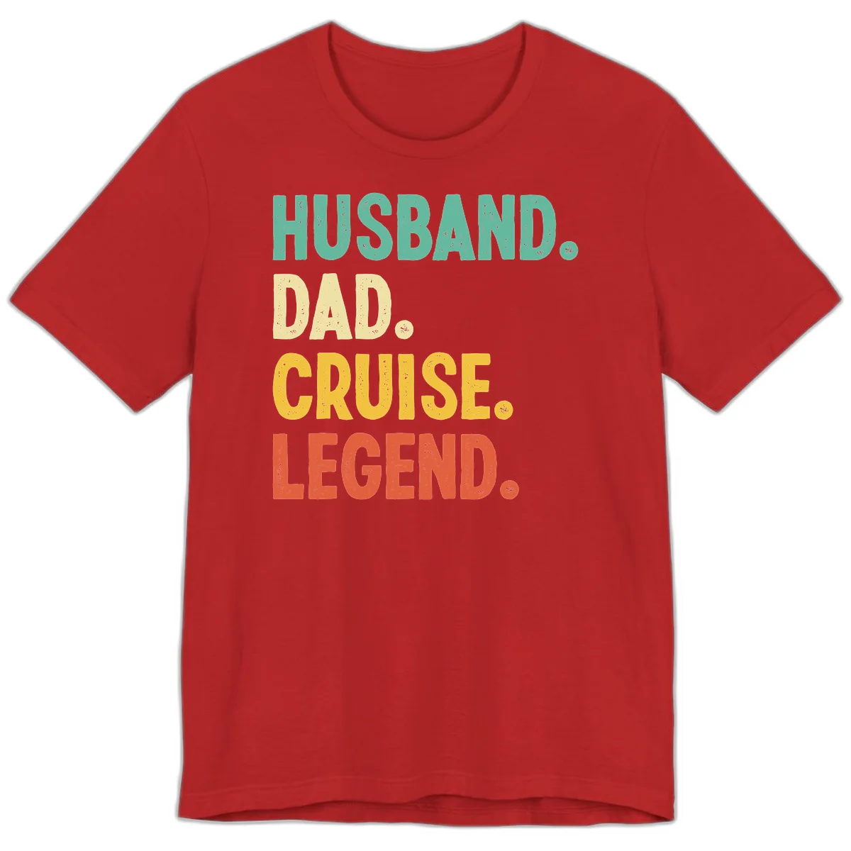 Husband Dad Cruise Legend Premium T-Shirt in Red