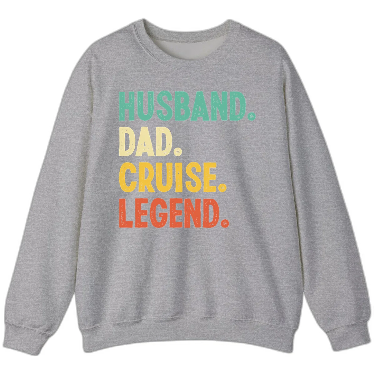 Husband Dad Cruise Legend Sweatshirt in Sport Grey
