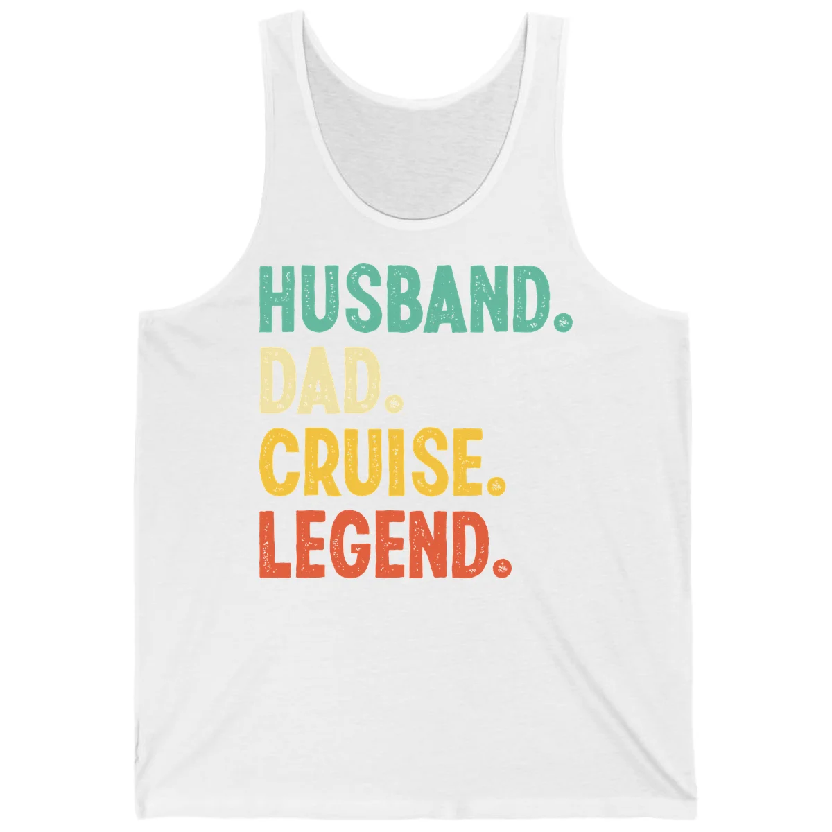 Husband Dad Cruise Legend Tank in White