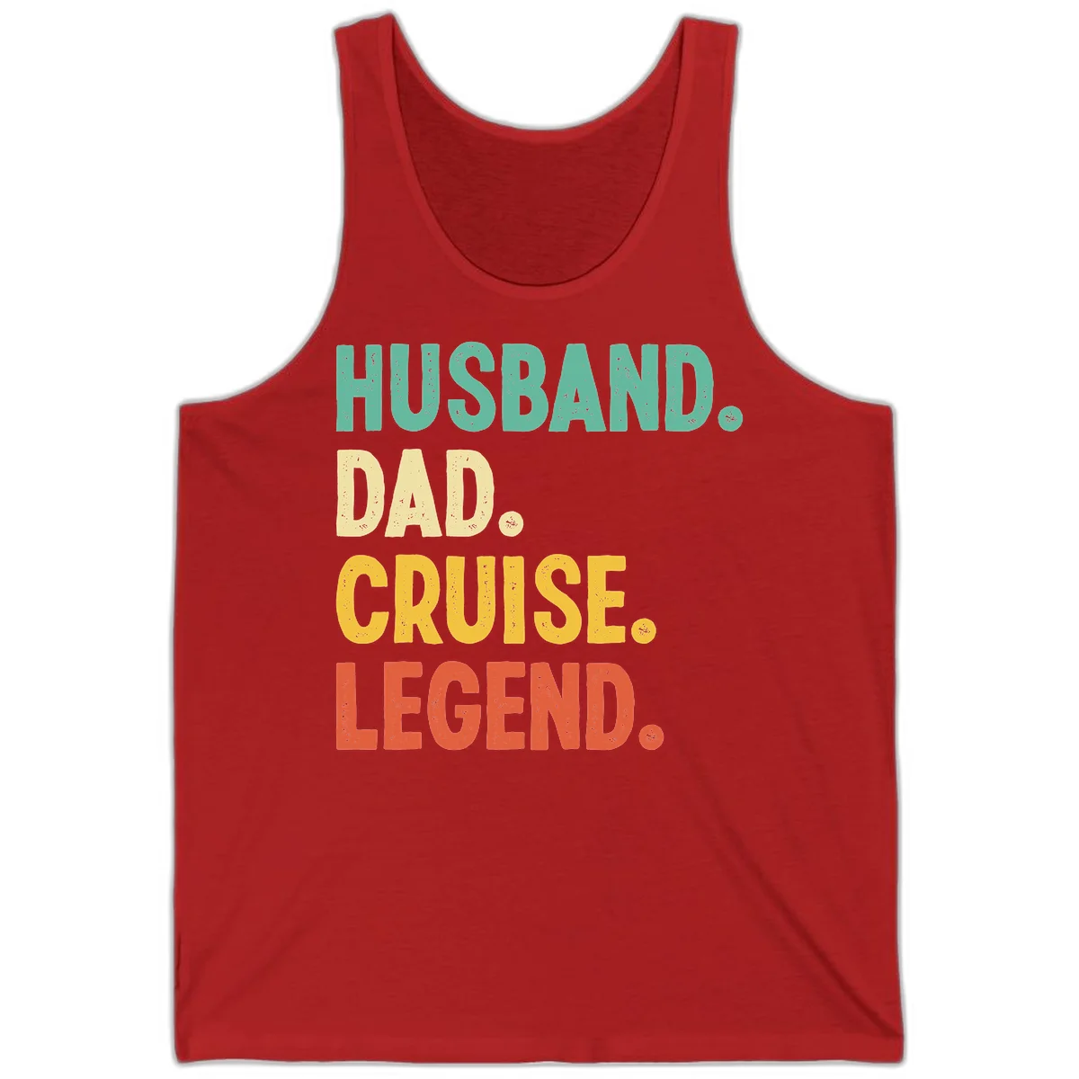 Husband Dad Cruise Legend Tank in Red