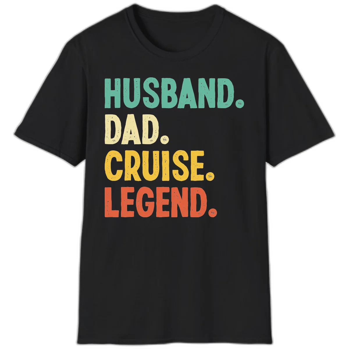 Husband Dad Cruise Legend T-Shirt in Black