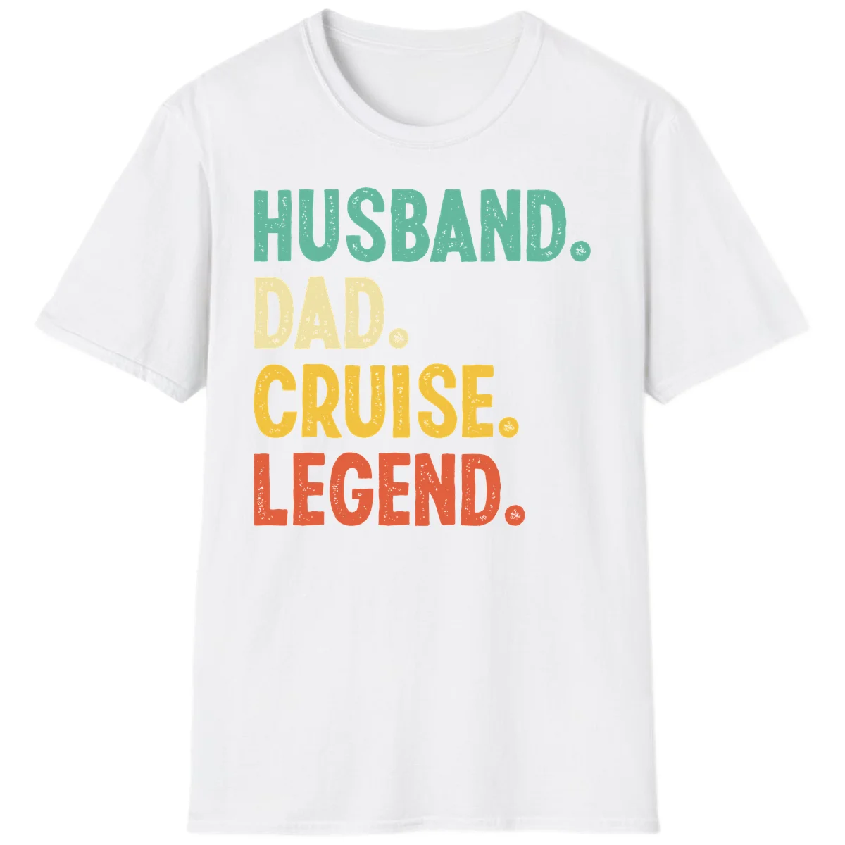 Husband Dad Cruise Legend T-Shirt in White