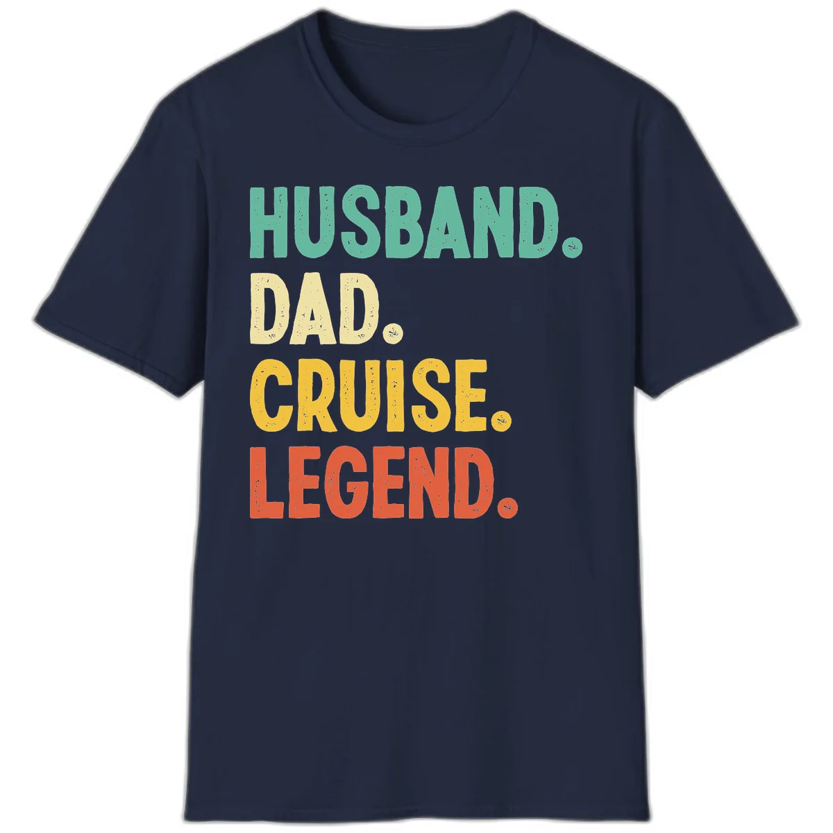 Husband Dad Cruise Legend T-Shirt in Navy