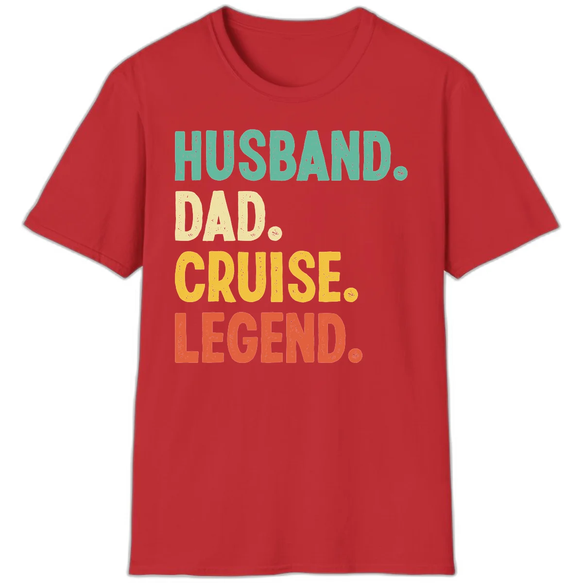 Husband Dad Cruise Legend T-Shirt in Red