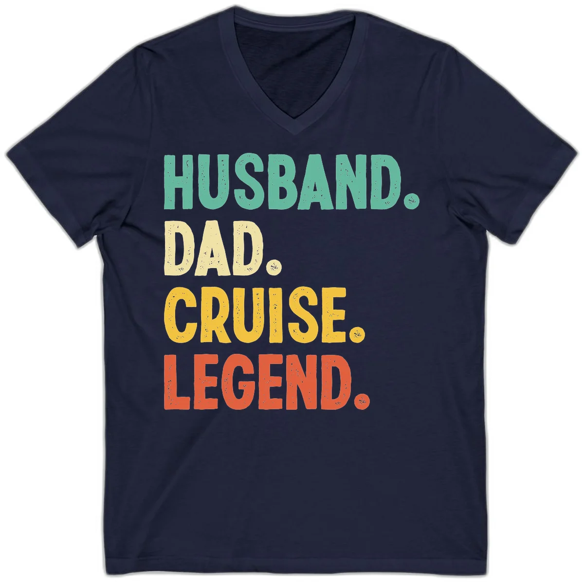 Husband Dad Cruise Legend V-Neck in Navy