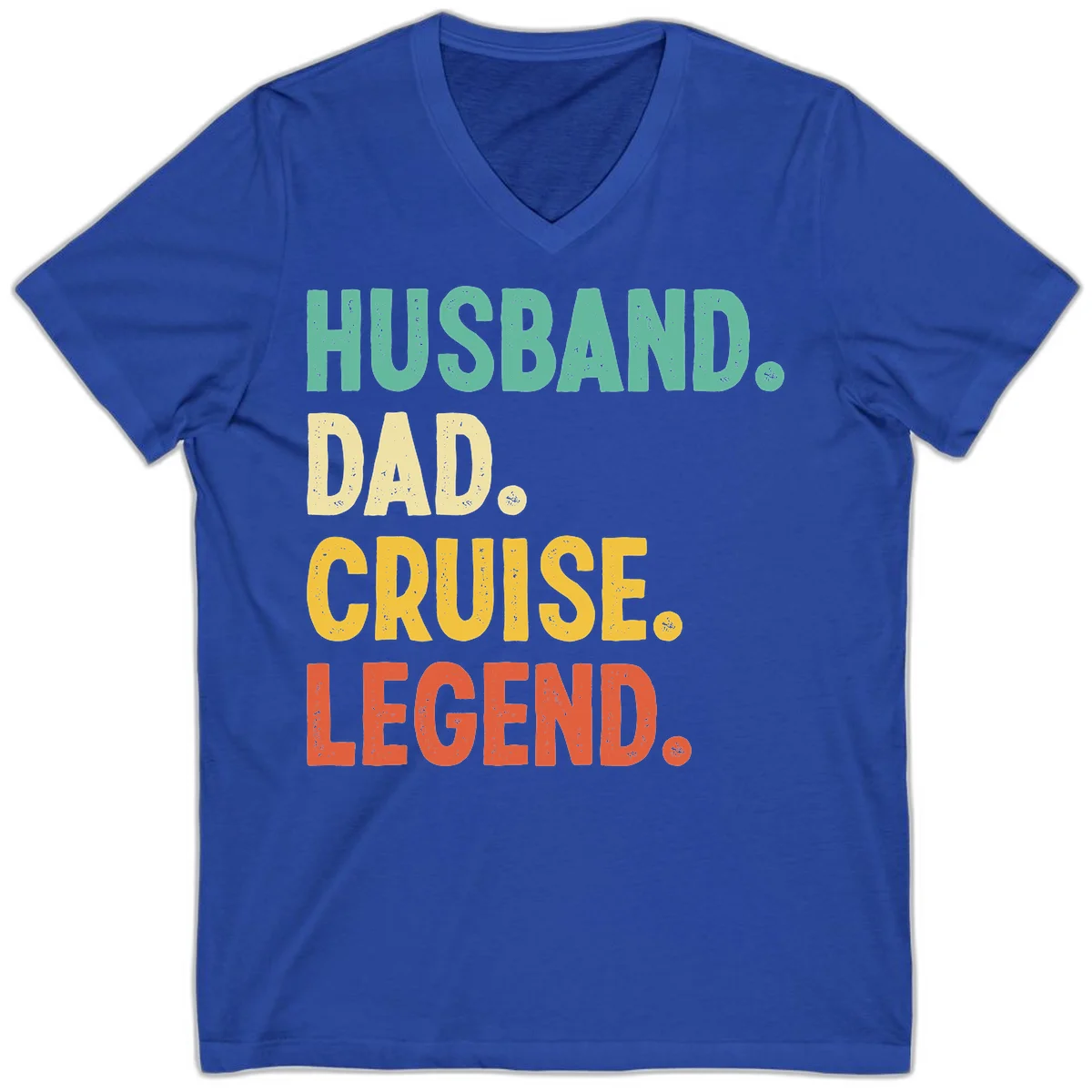Husband Dad Cruise Legend V-Neck in True Royal
