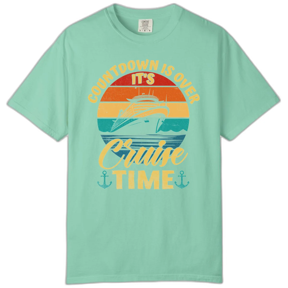 Countdown Is Over It's Cruise Time Comfort Color in Island Reef